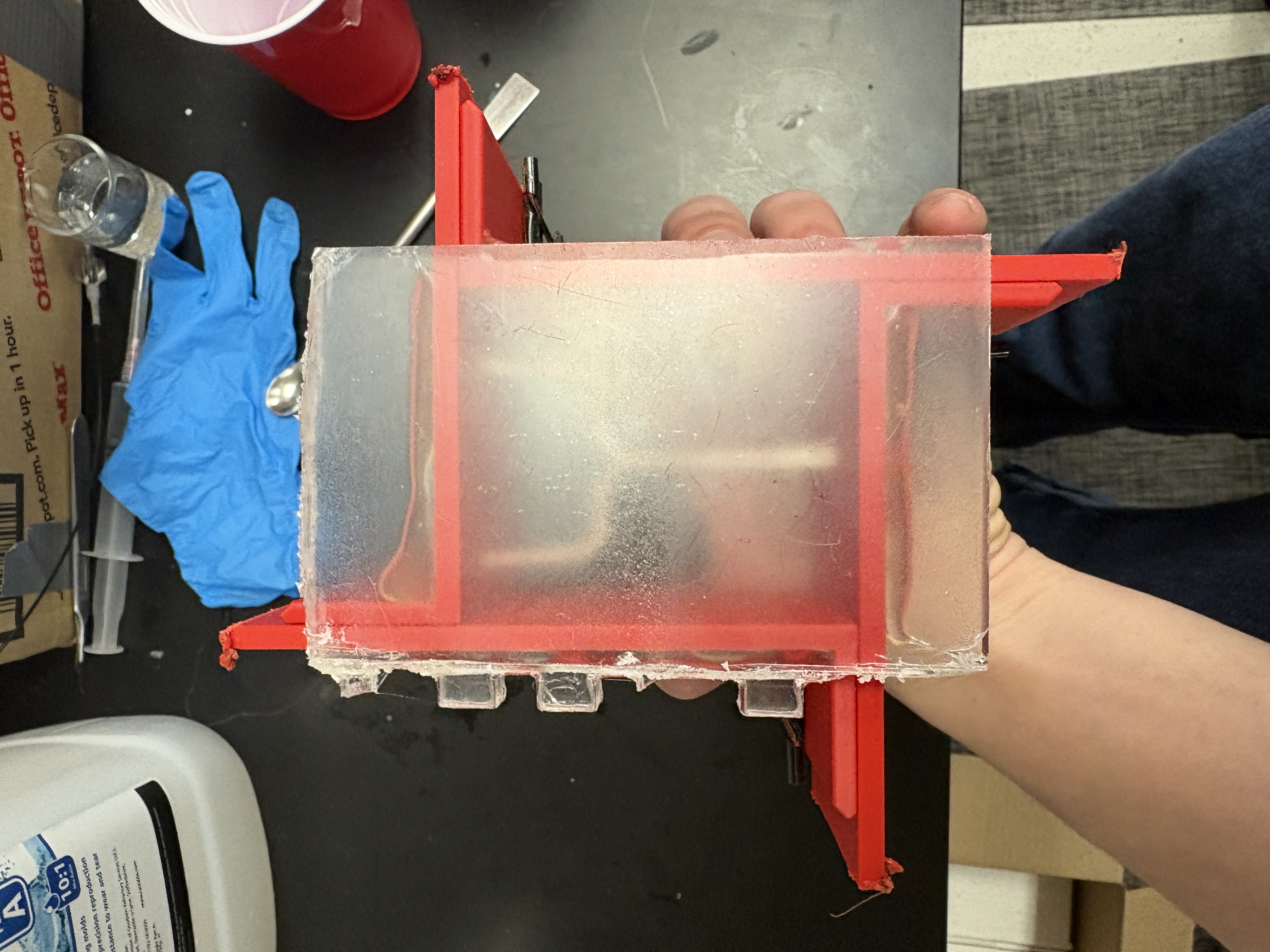 Bottom view of mold